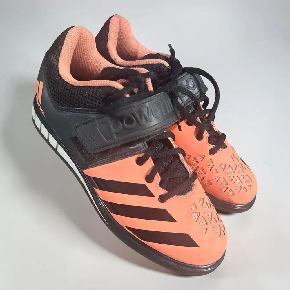 Adidas Shoes Women’s Size 8 Powerlift 3 AQ3333 Sunglow Black Weightlifting